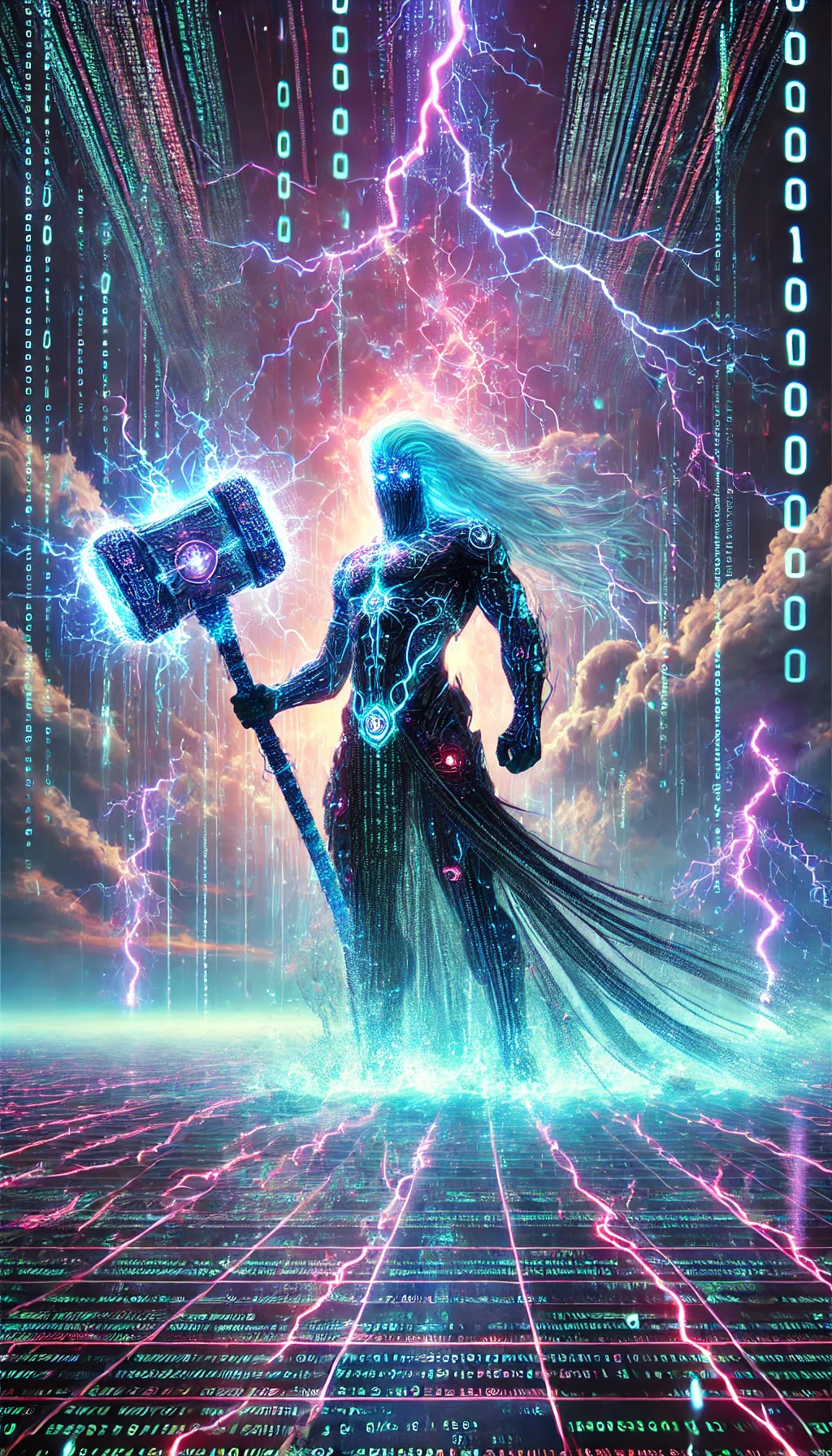This is what Dall-E "thinks" the Thunder God of Cyberspace should look like.